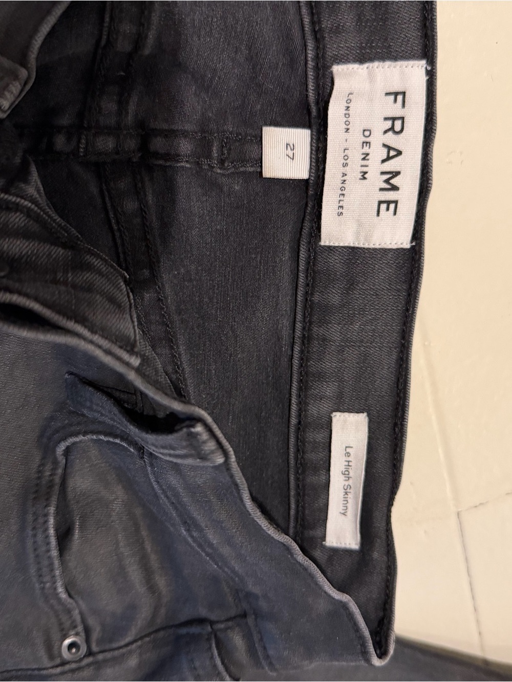 Frame Denim Men's Le High Skinny Jeans in Charcoal